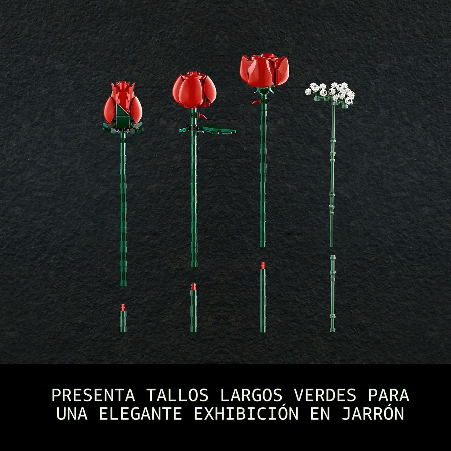 LEGO Botanicals - Ramo de rosas artificiales, juego de construcción...