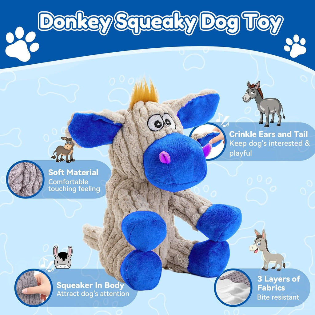 loncoldy Juguetes chirriantes para perros, juguetes de peluche mast...