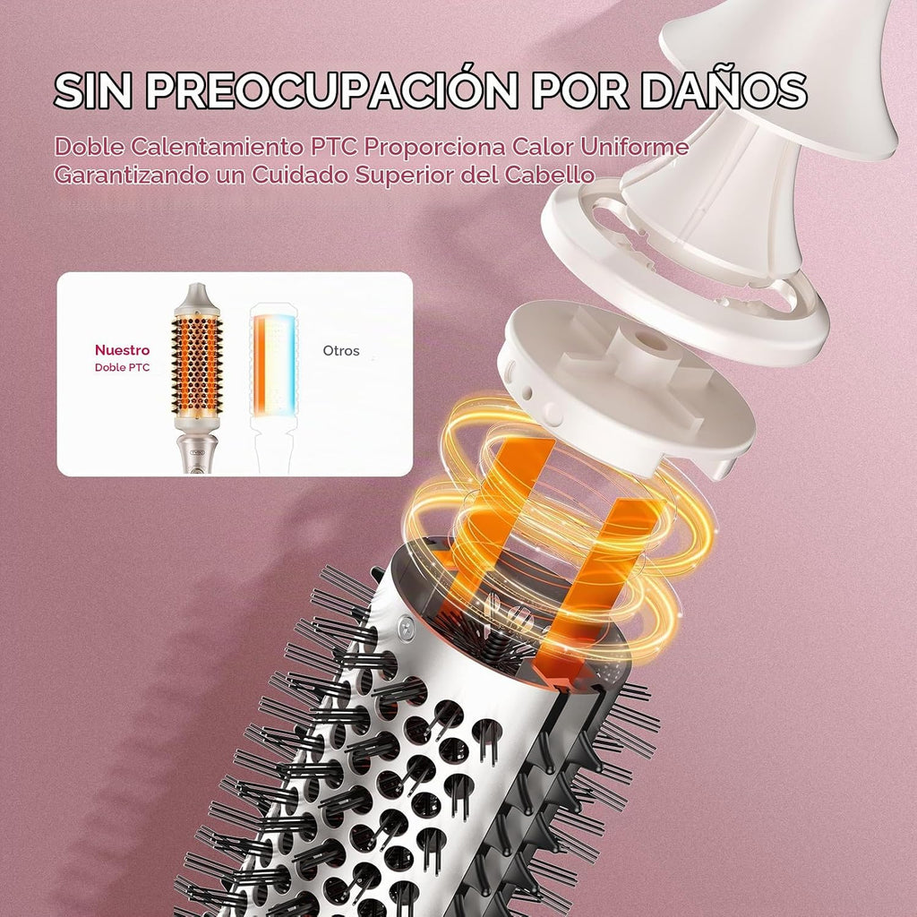 TYMO STYLUX - Cepillo térmico 2.0 para rizar, voluminizador de 1.7...