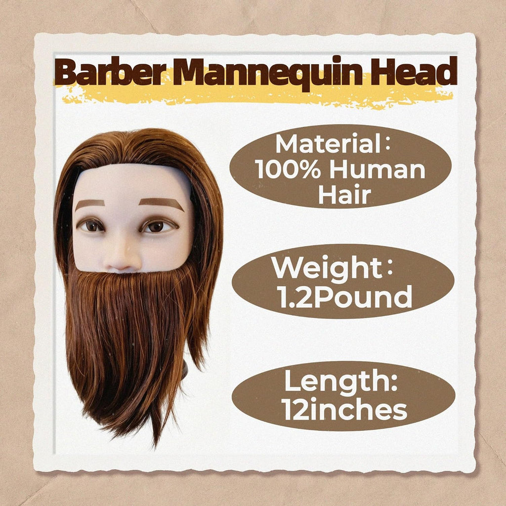 Czrleaty Cabeza de maniquí de cabello humano para peinar el cabello...