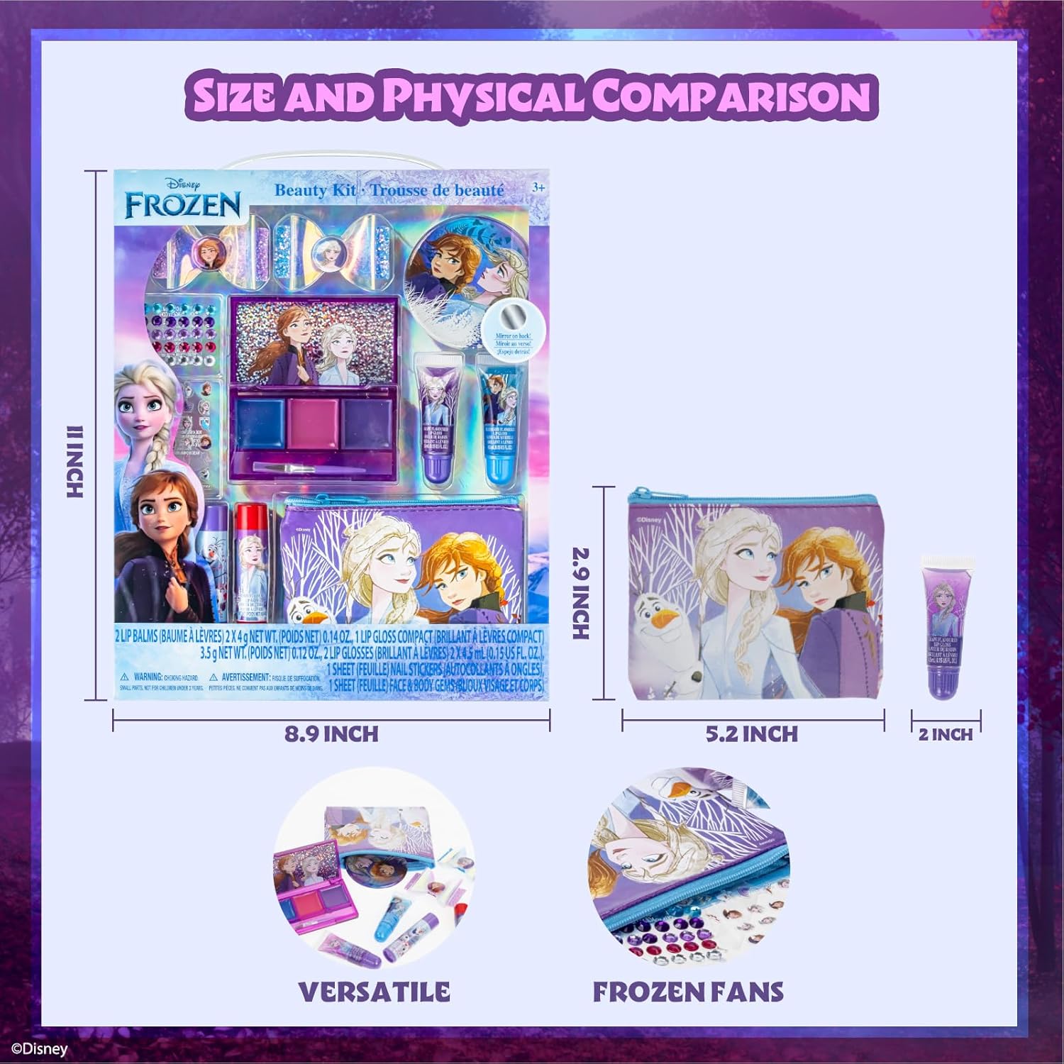 Set de Maquillaje de Belleza Super Sparkle de Disney Frozen para Ni...