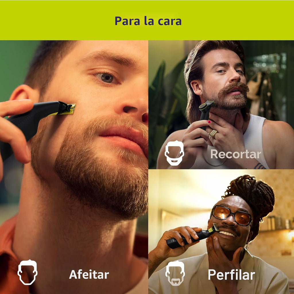 Philips Norelco OneBlade Pro 360 - Afeitadora eléctrica facial + cu...