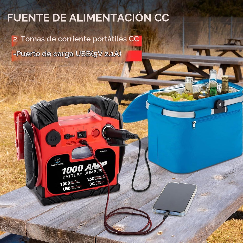 Tyrell Chenergy - Arrancador de batería de coche con compresor de a...