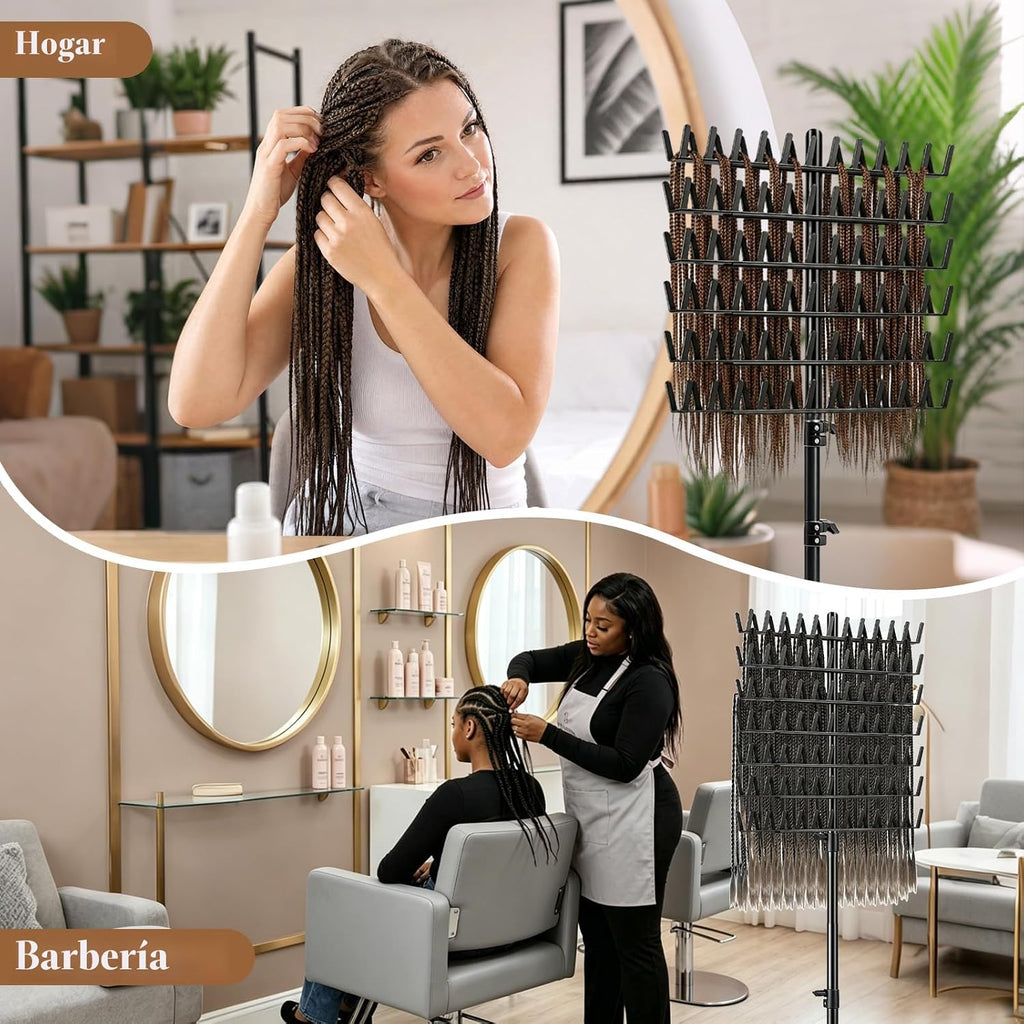 Eastdone Soporte para Trenzado de Cabello con Extensión de Pie, Sop...