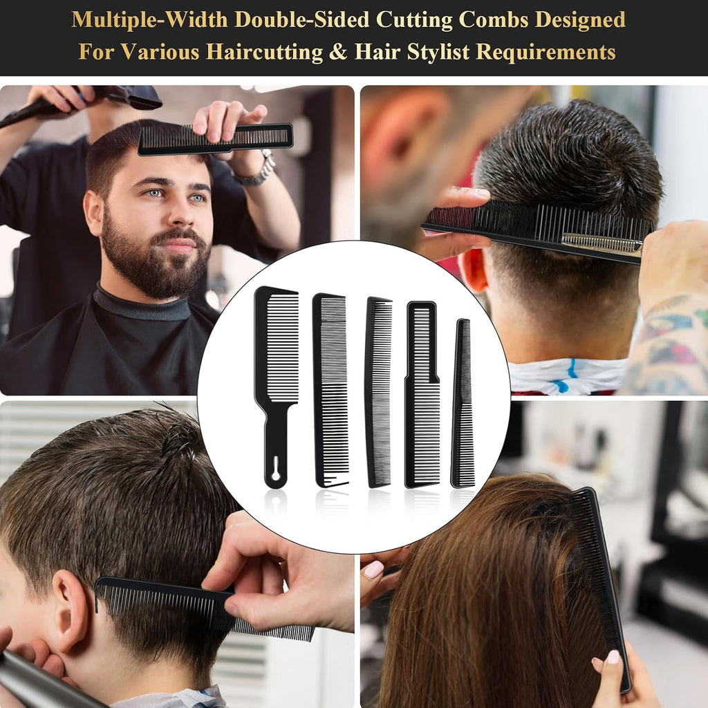 HEYMKGO Peine de peluquero, juego de 14 peines de corte de pelo, pe...