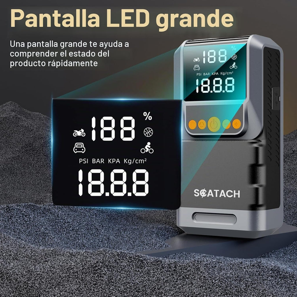 Arrancador con compresor de aire 8000A 150PSI batería de coche (10....