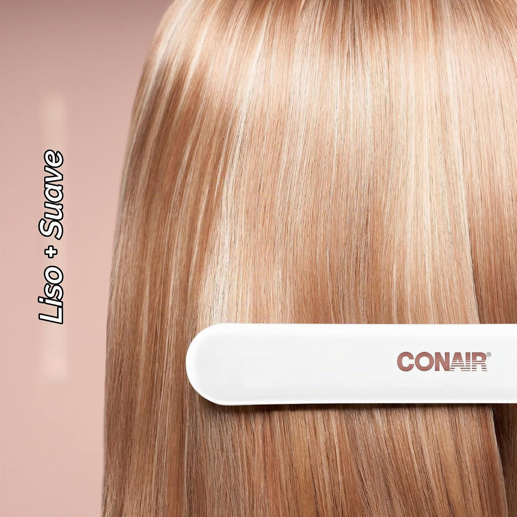 Conair Plancha plana de cerámica doble, plancha de pelo de 1 1\/4 p...