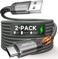 JSAUX Cable USB C [2 unidades de 6.6 pies], cable USB A a USB de ca...