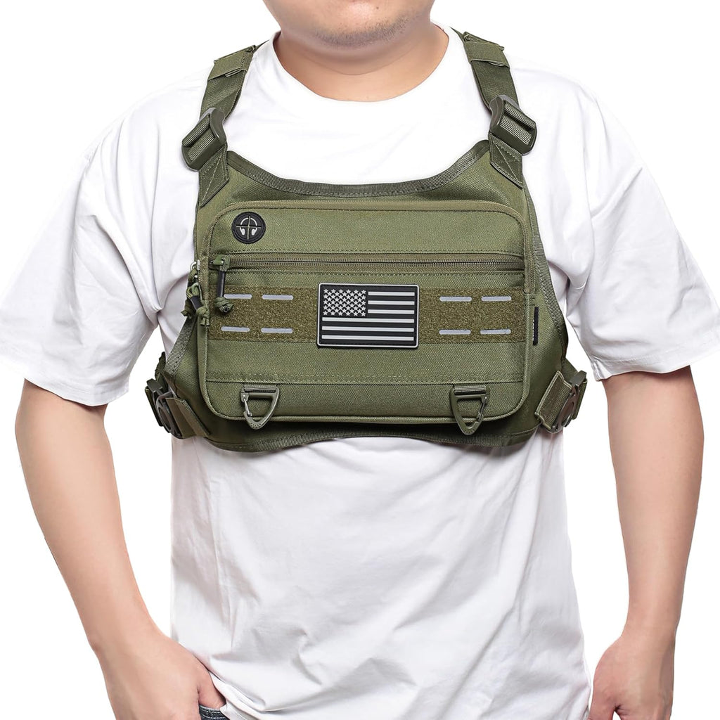 Bolsa de pecho deportiva para hombre, bolsa frontal para el pecho,...
