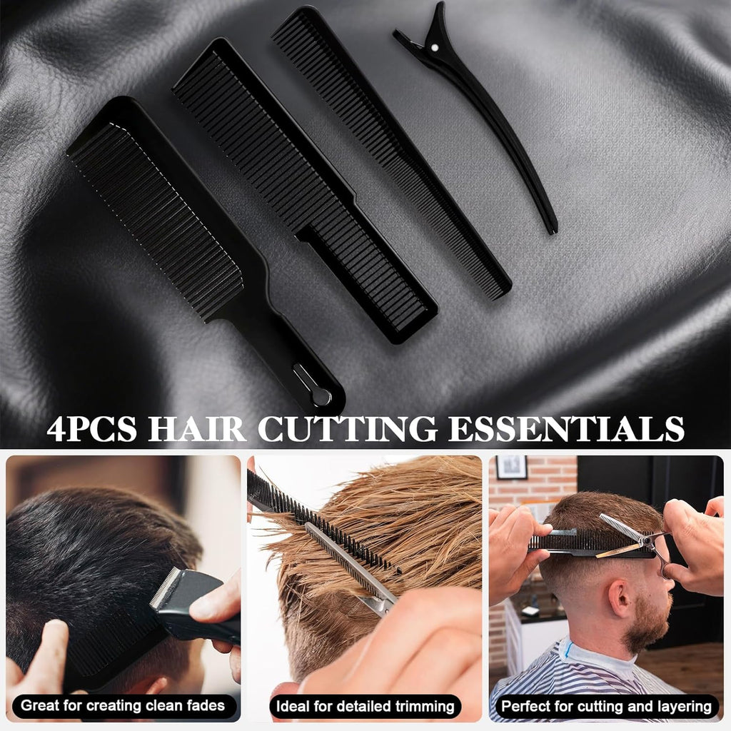 DUAIU Juego de 9 peines para el cabello, peines de peluquero profes...