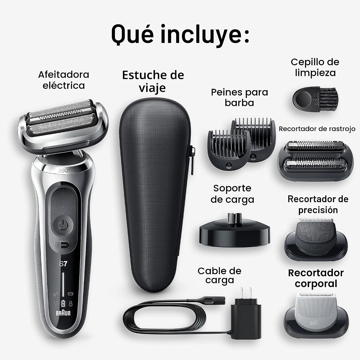 Braun Series 7 7032cs - Maquinilla de afeitar eléctrica flexible pa...
