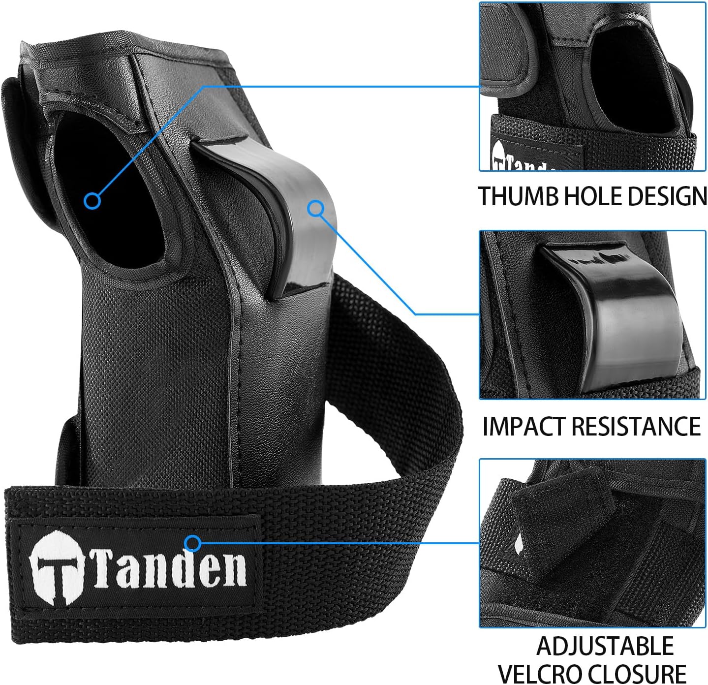 Tanden - Protectores de muñeca para patinaje, equipo de protección...