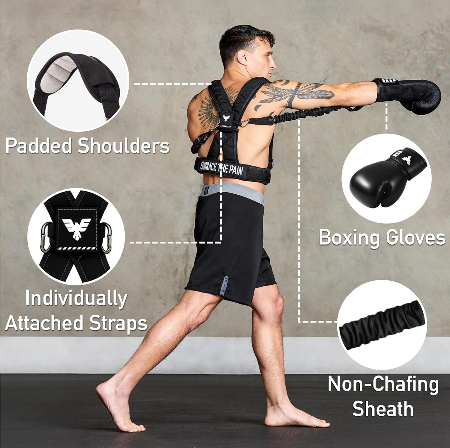 Arnés de boxeo Elite Sports para adultos con guantes de 12oz \u2013...