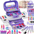 Hollyhi 58 piezas de kit de maquillaje para niñas, juguetes de prin...