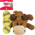 Kong Cozie Marvin Moose &amp; pelotas SqueakAir (paquete de 3) - Ju...