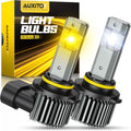 AUXITO Bombilla LED Switchback 9006 HB4, 6500K blanco frío y amaril...