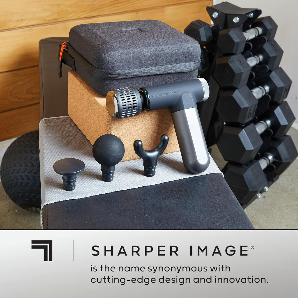 Sharper Image® Powerboost® Pro+ Pistola de masaje compacta de tejid...