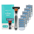 Amazon Basics - Maquinilla de afeitar de 3 cuchillas con esfera de...