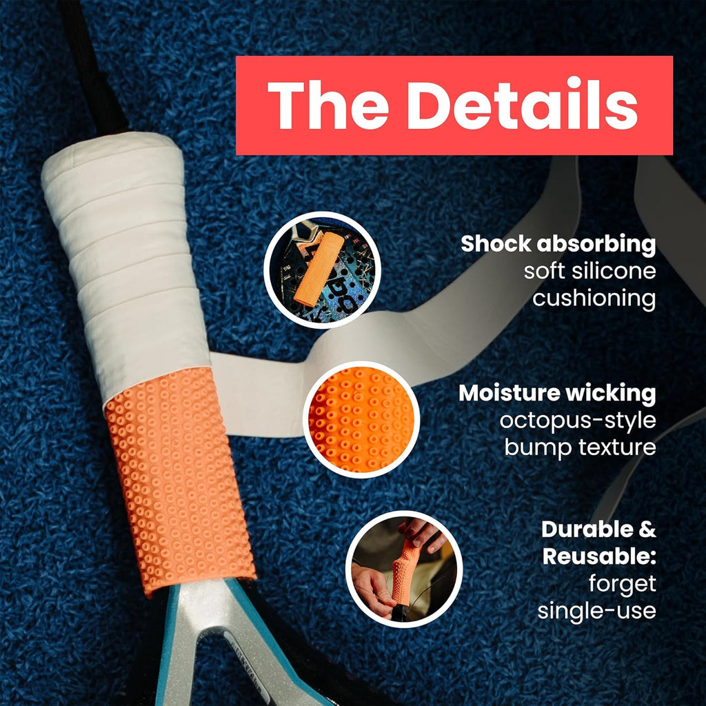 ROCKETGRIP Octopus Padel Grip (paquete de 2) \u2013 Agarre de silic...