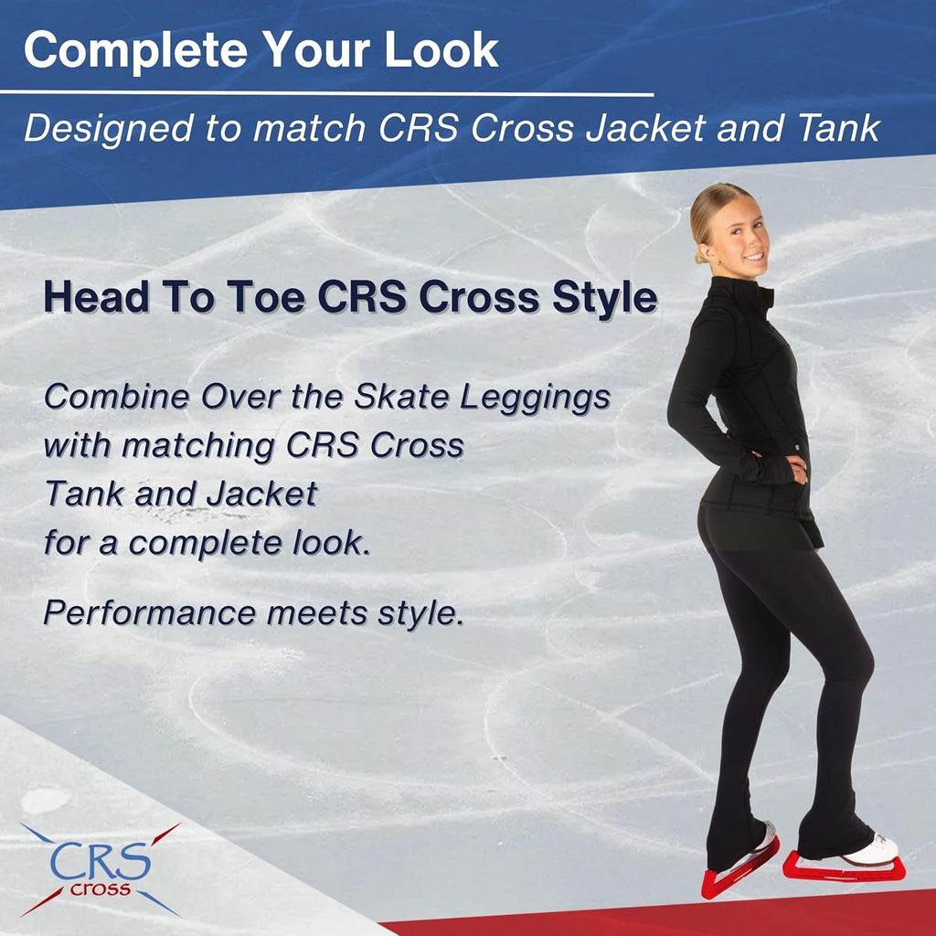 CRS Cross Chaqueta de calentamiento para patinaje sobre hielo. Crem...