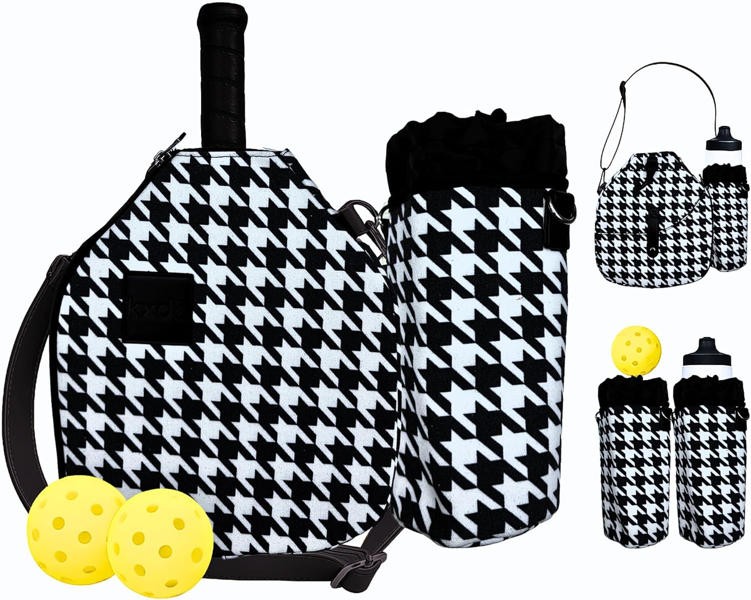 KXD8 Bolsa cruzada con correa ajustable, soporte para botella de ag...