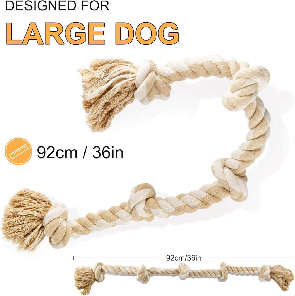 Fida Juguetes de cuerda para perros para masticadores agresivos gra...
