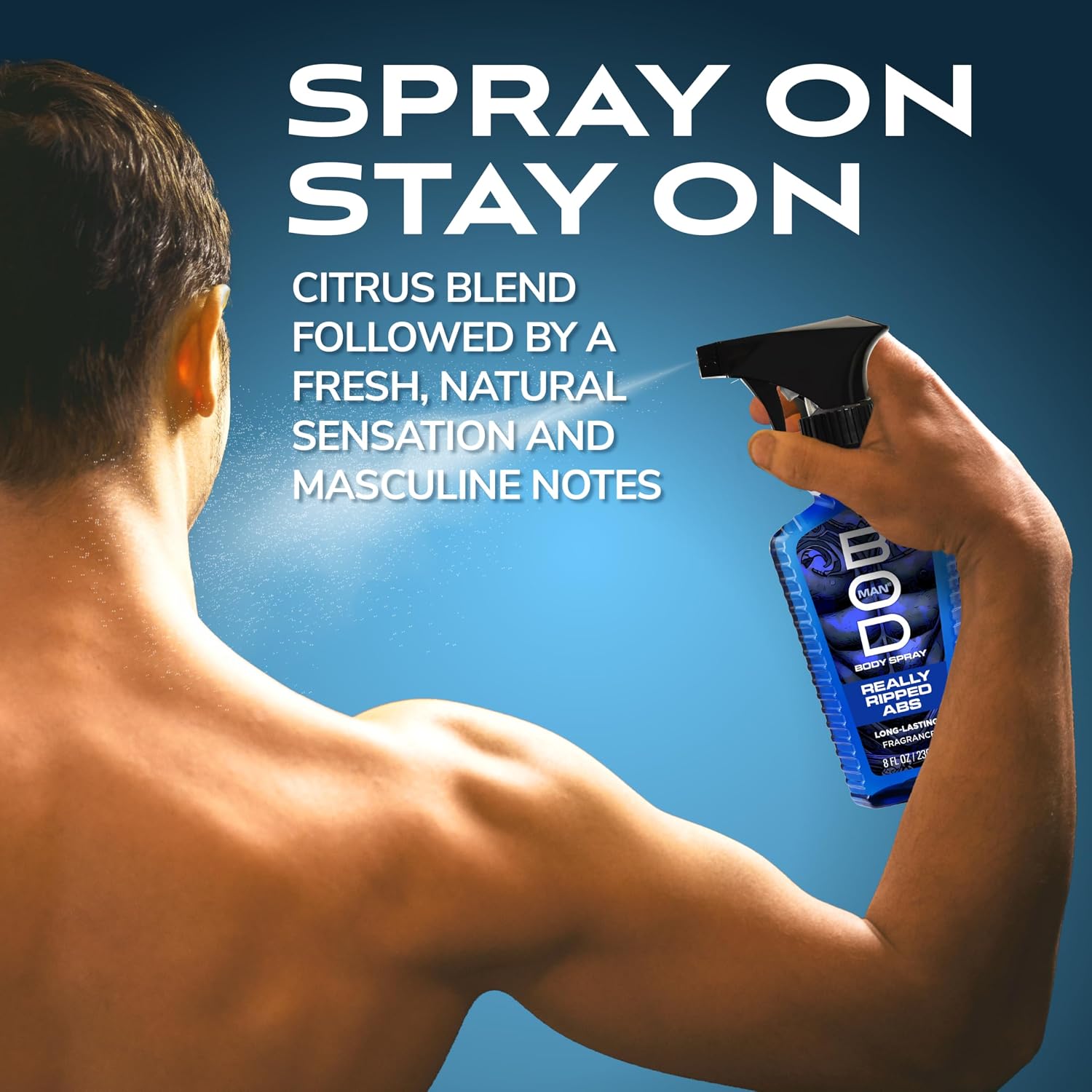 BOD man Fragancia corporal en aerosol, abdominales realmente rasgad...