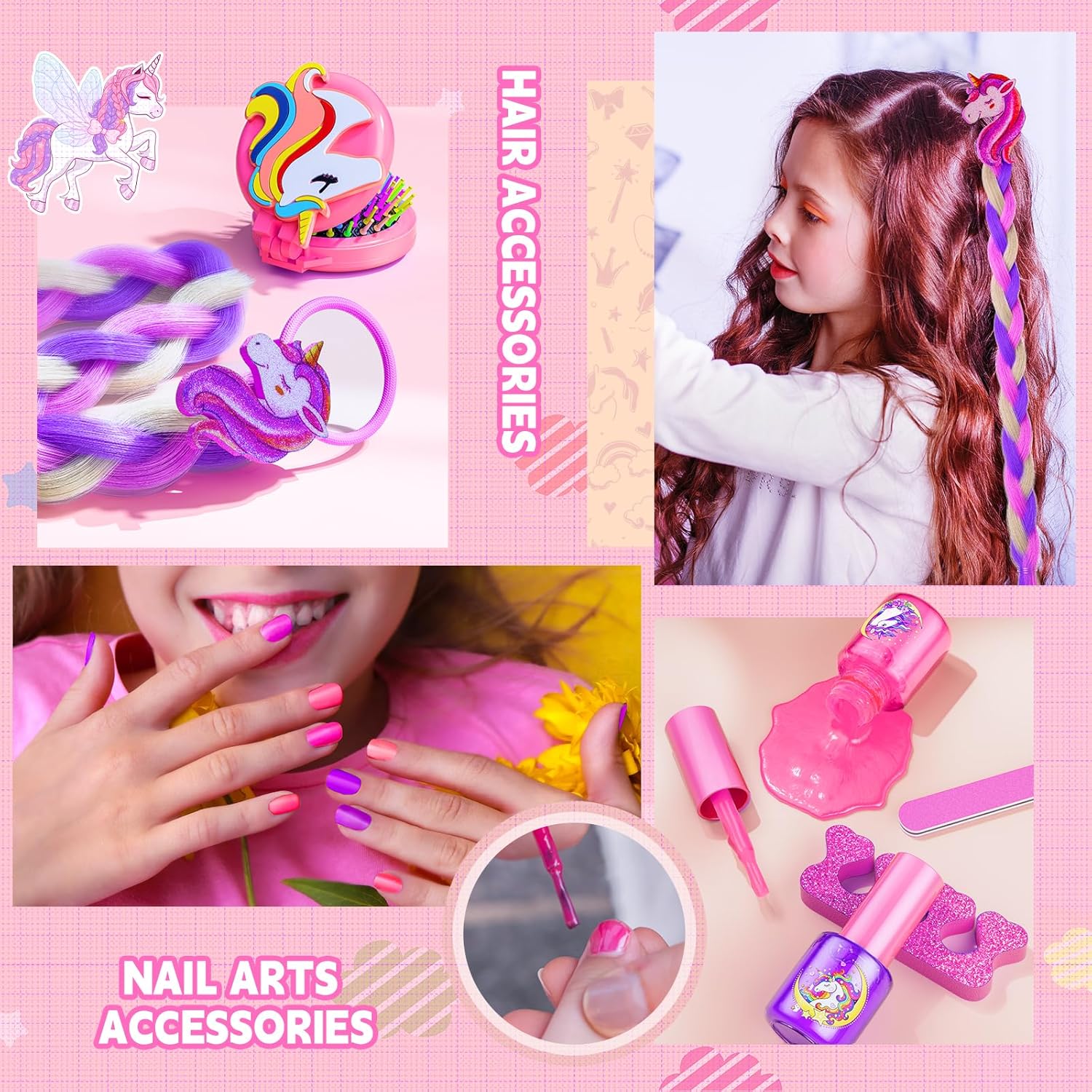 Beayuck Kit de Maquillaje para Niñas - Kit de Juguetes de Maquillaj...