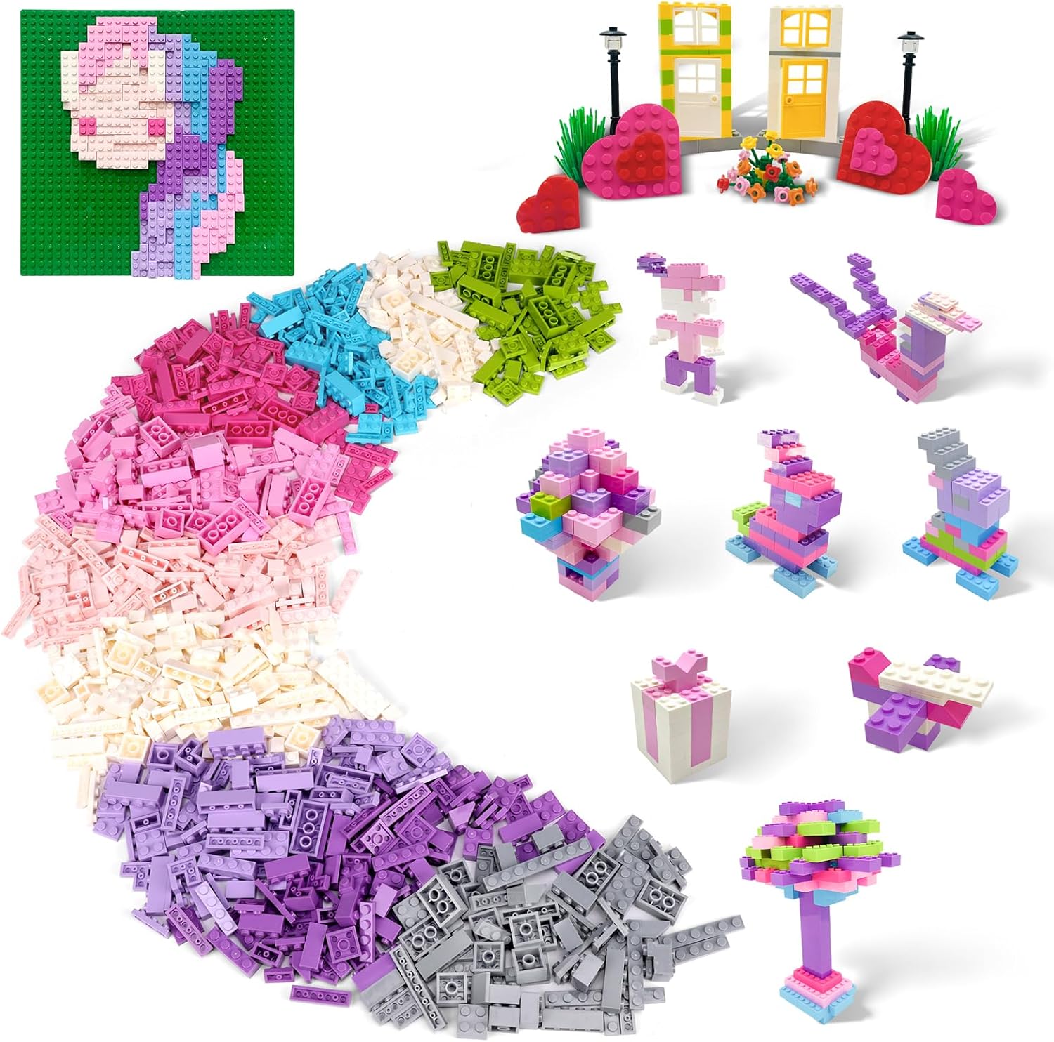 ekuzi Juego de bloques de construcción creativos compatibles con la...