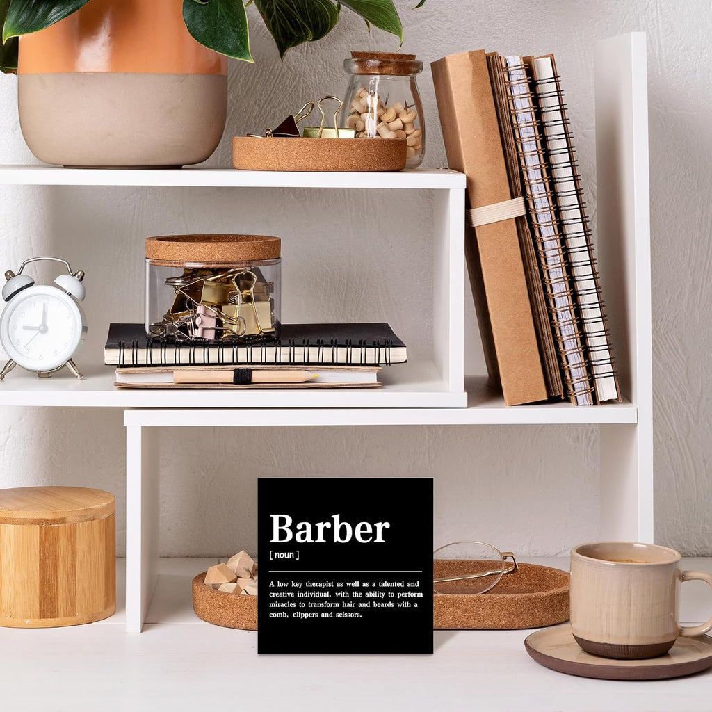 CUANFDDSF Letrero de madera para peluquería de peluquería y peluque...