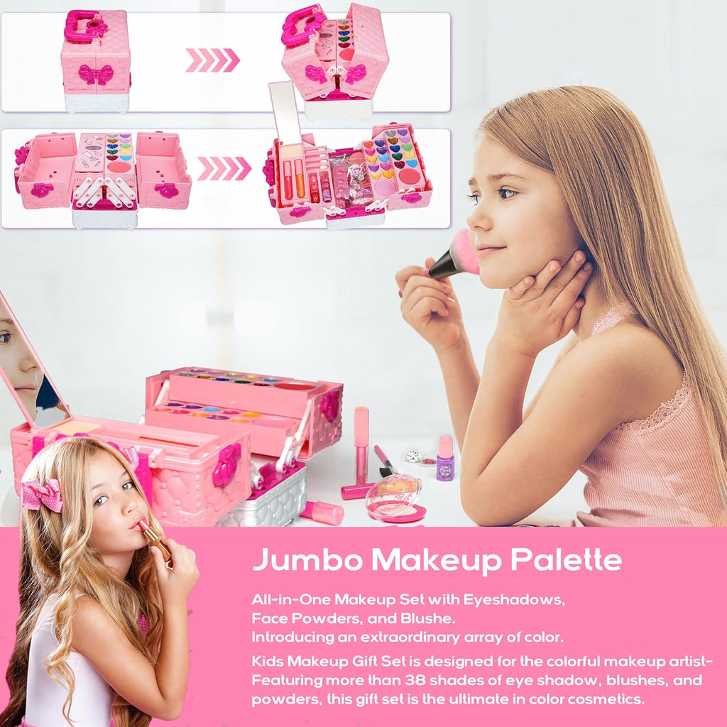 Juego de maquillaje para niñas \u2013 54 piezas de juguetes para ni...