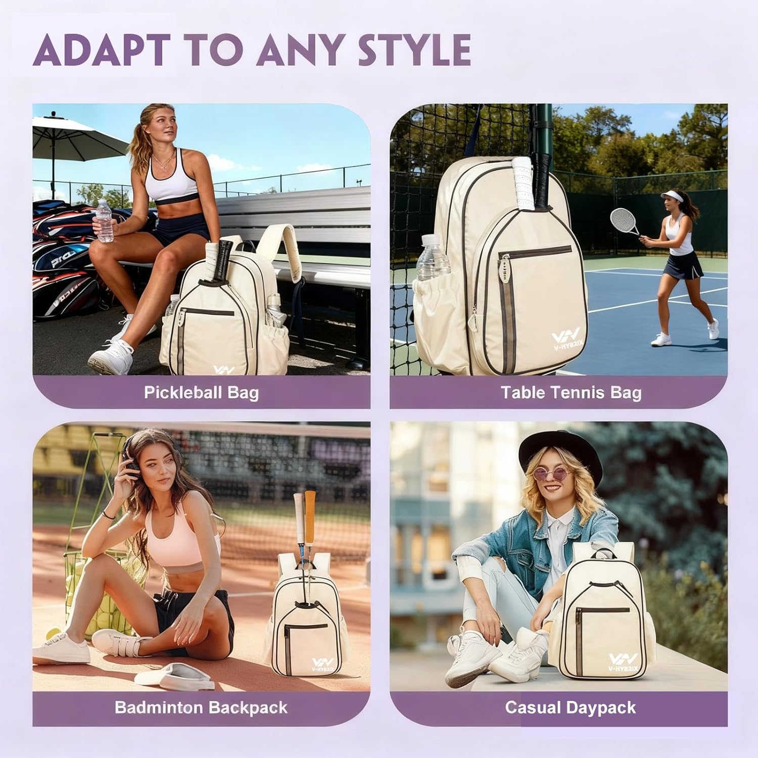 VHYBRIX Bolsas de pickleball, mochila impermeable de lujo de 30 lit...