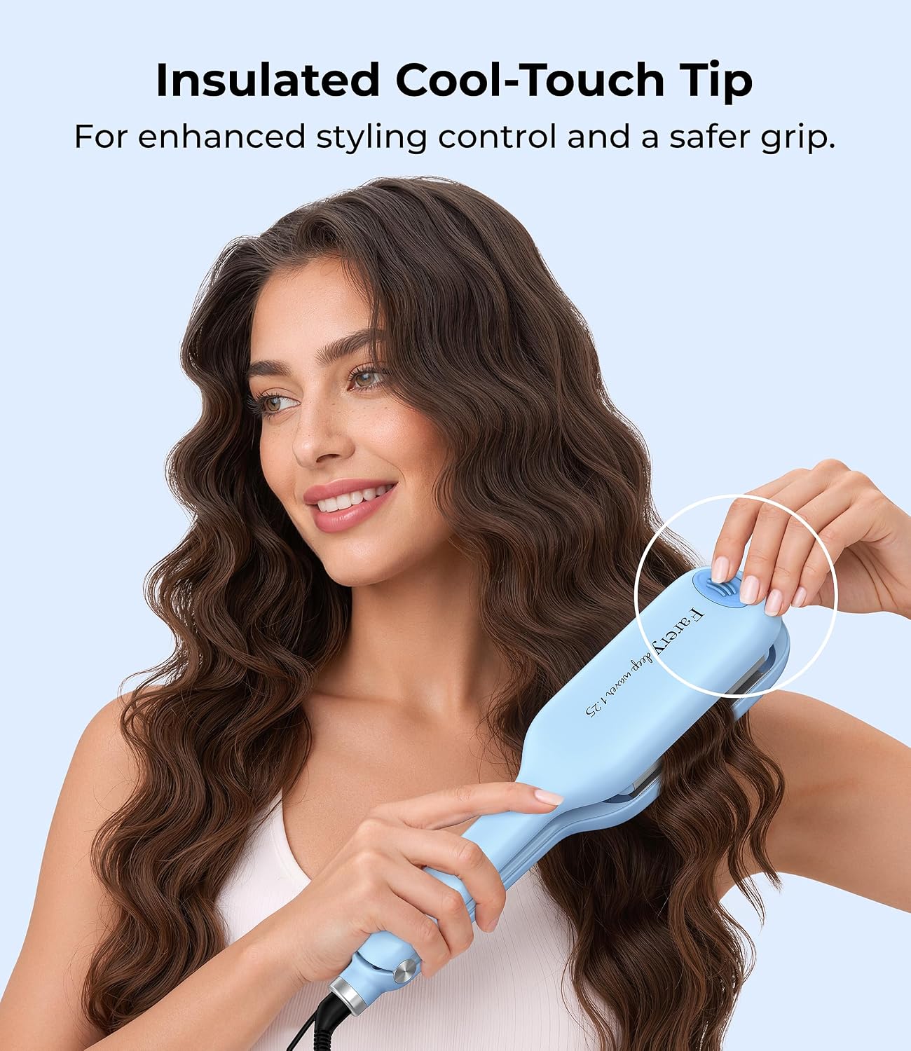 Farery Hair Waver rizador de onda profunda para mujer - 1,25 pulgad...