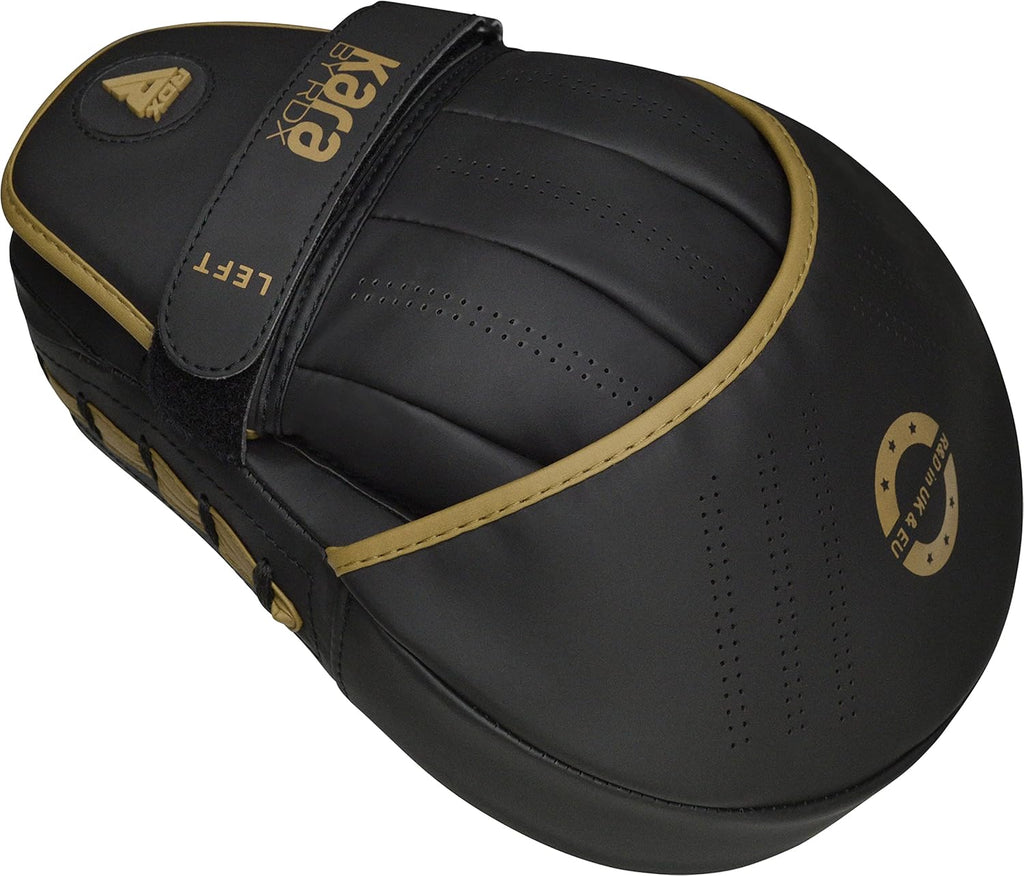 RDX Almohadillas de boxeo Curvadas Focus Mits, Maya Hide Leather Ka...