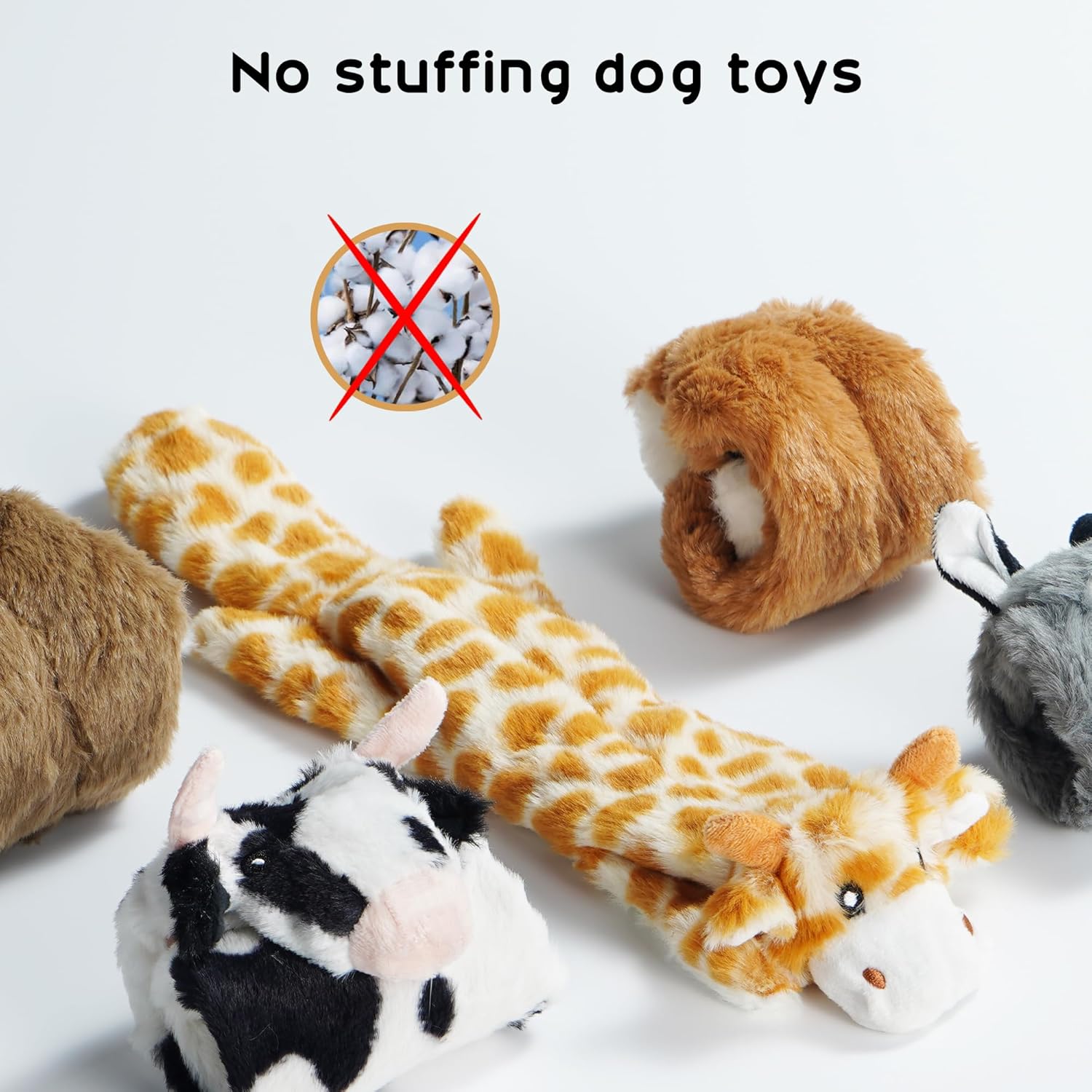 Nocciola Juguetes chirriantes para perros, 5 juguetes de peluche ar...