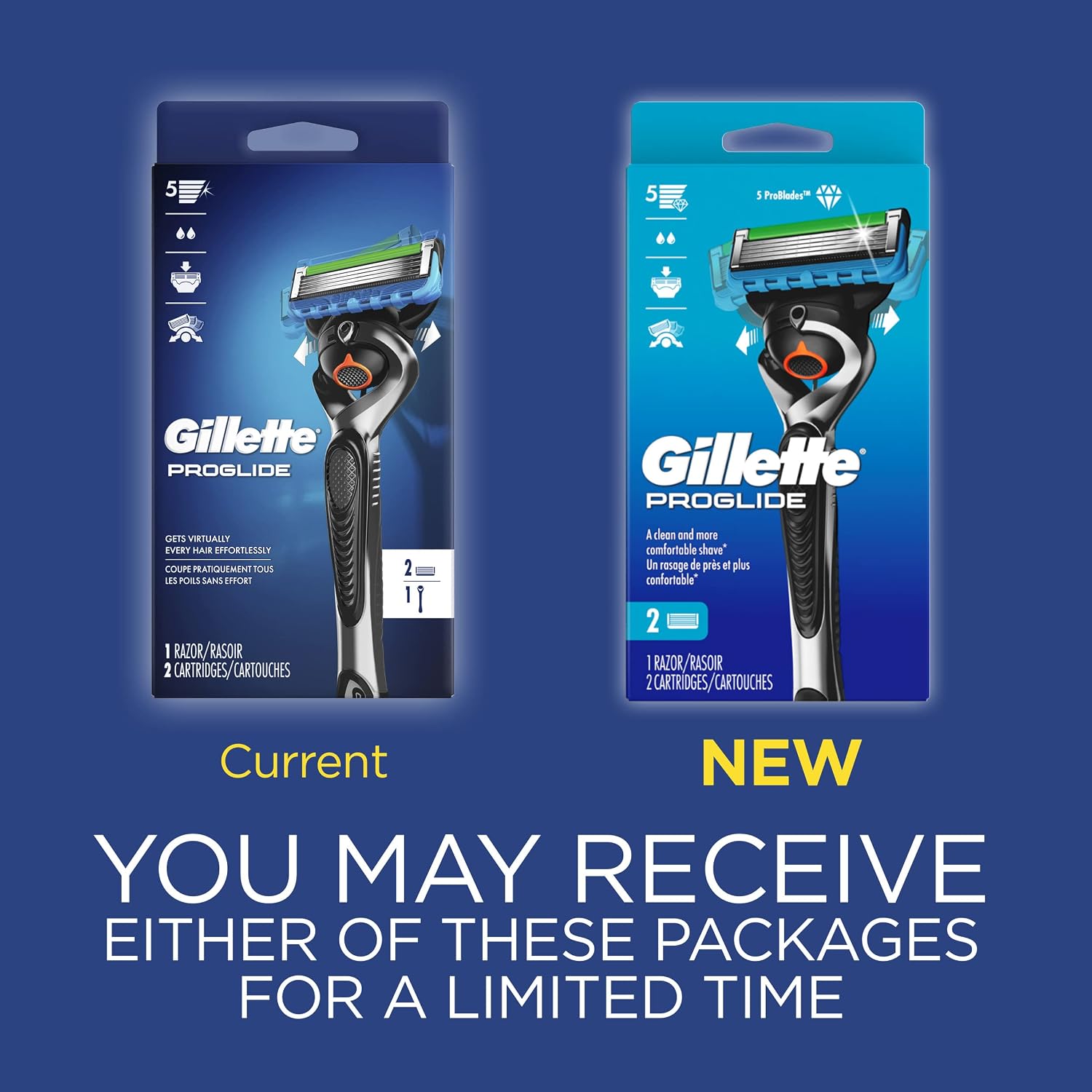 Gillette ProGlide - Maquinilla de afeitar para hombre, mango + 2 re...