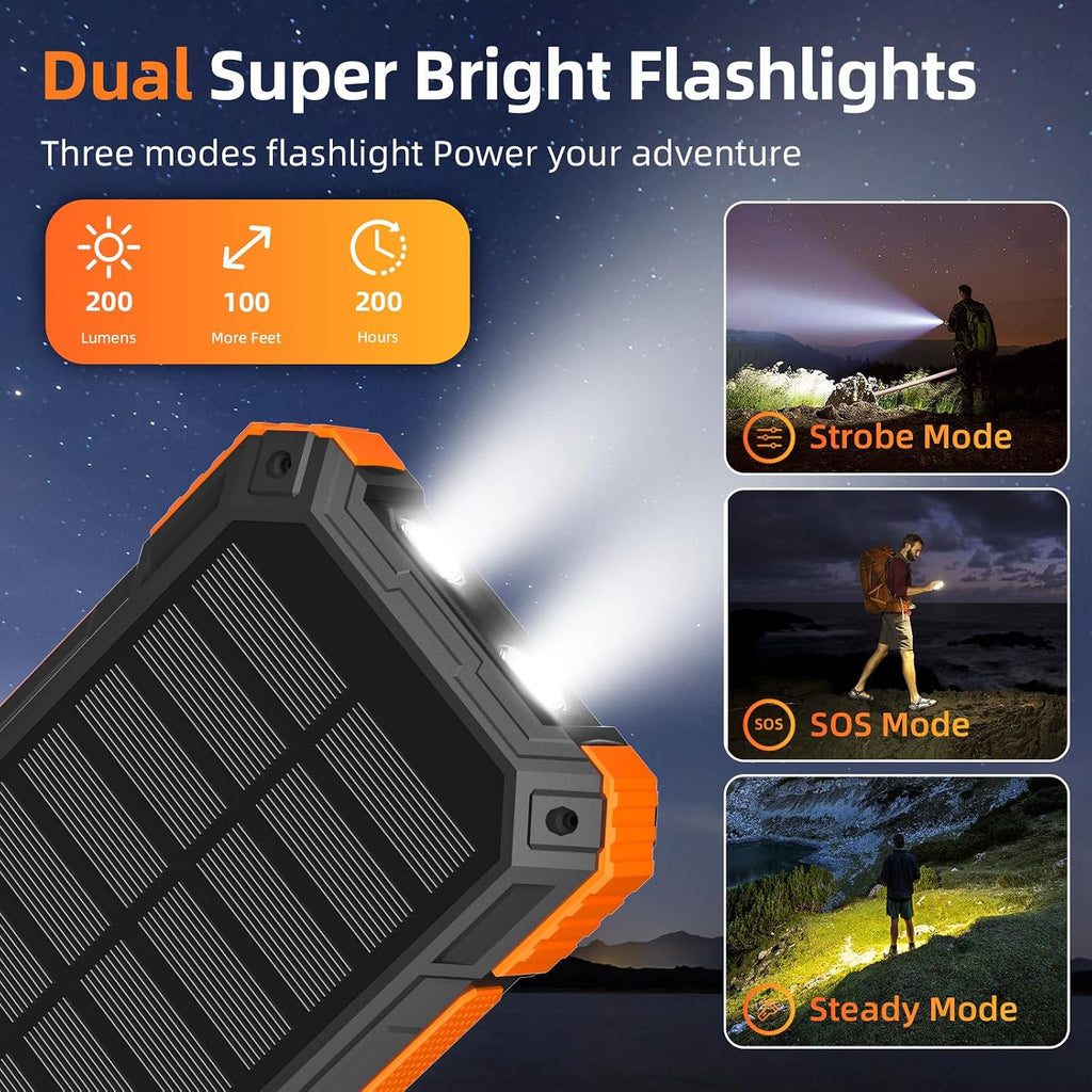 YOLOSKS Cargador solar de 49800 mAh, cargador de teléfono portátil...