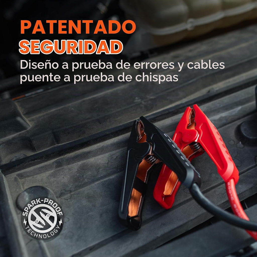 NEBO Assist Air 2500XP Arrancador y compresor de aire, 12 V, 2500 A...