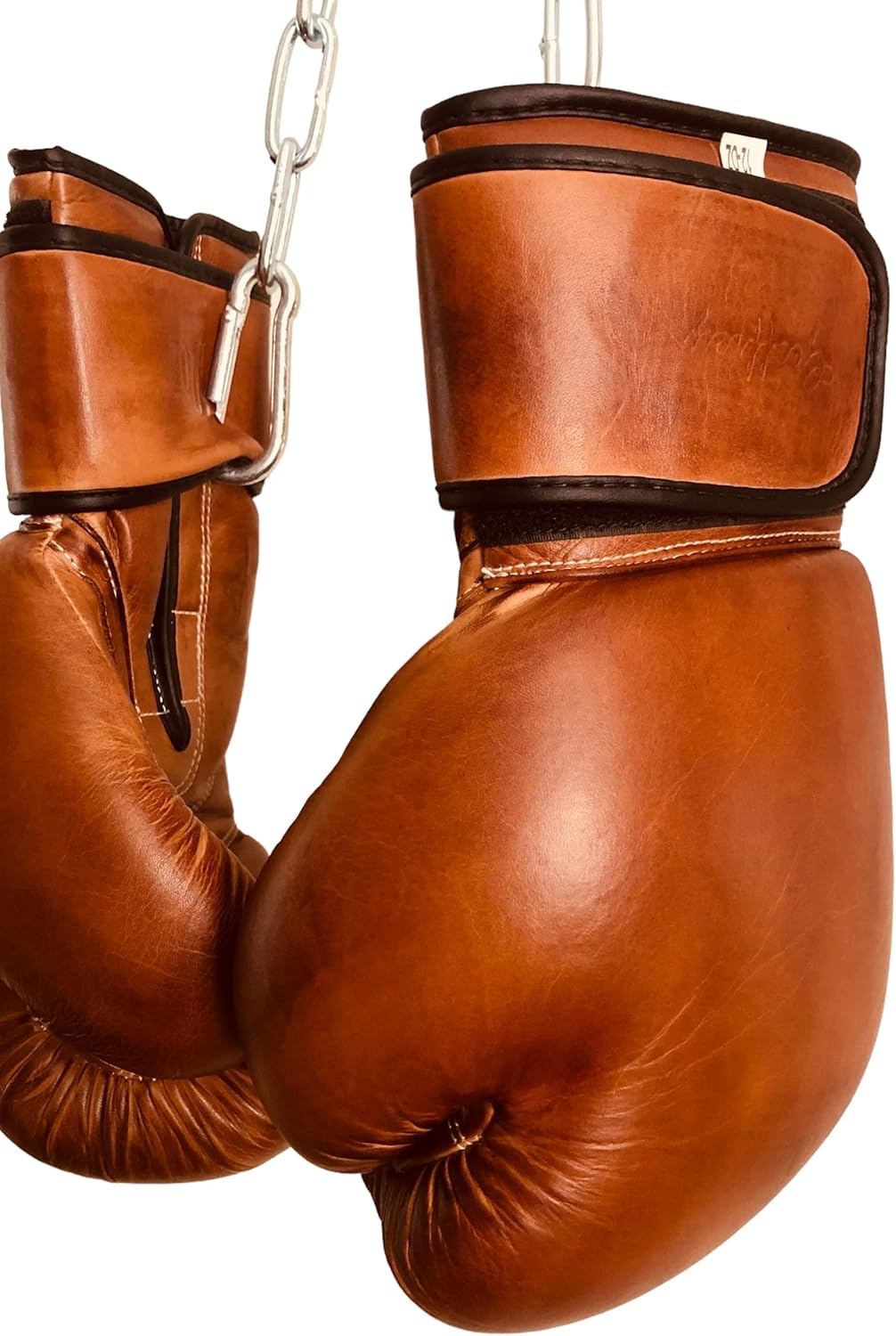 Geoffrey Guantes de boxeo versión PRO de 16 onzas, cuero bronceado,...
