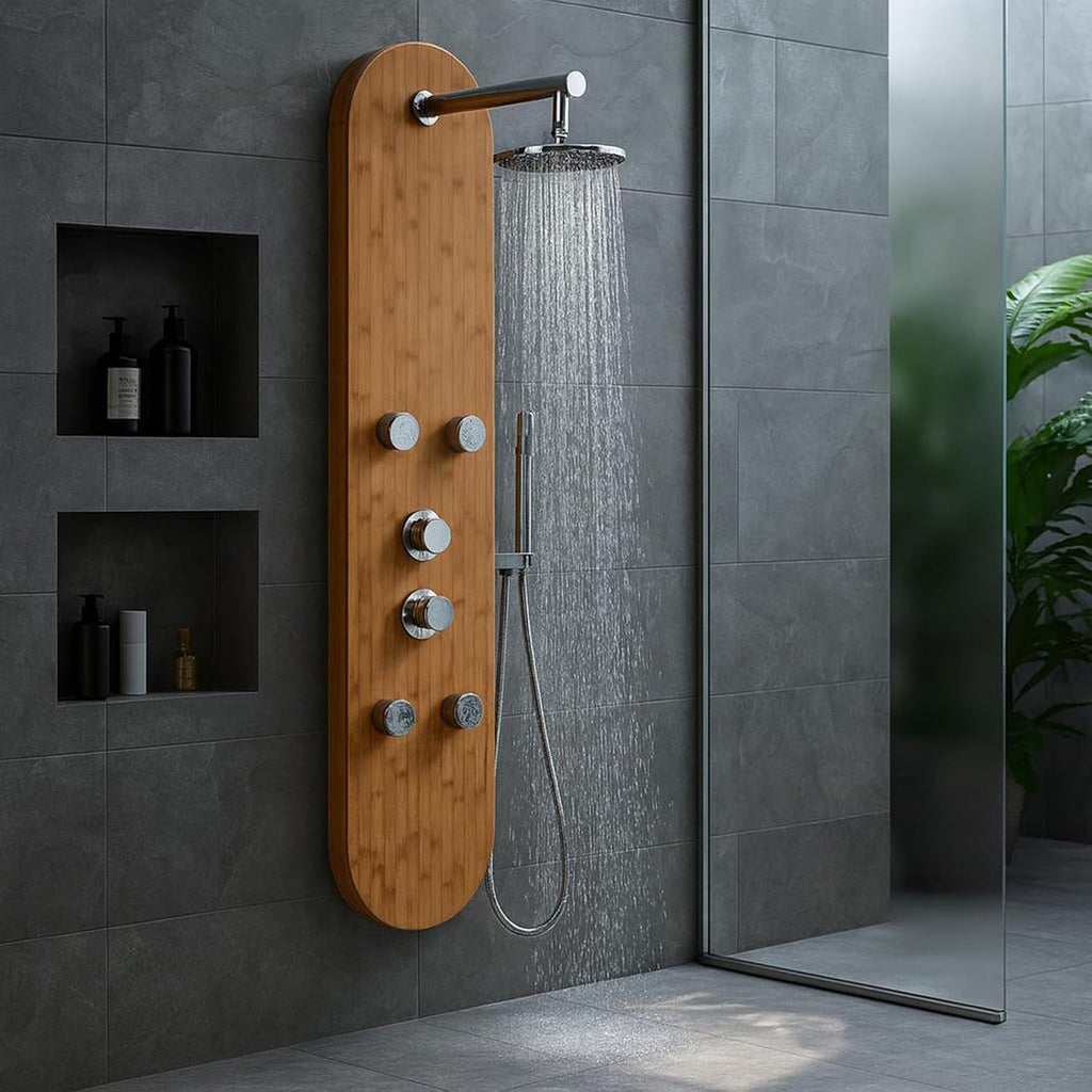 ANZZI 52" panel de ducha, serie de la grúa, panel de ducha de c...