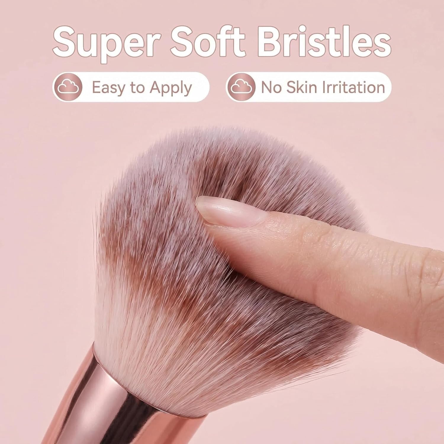 BS-MALL - Set de brochas de maquillaje con espejo LED, 14 piezas, b...