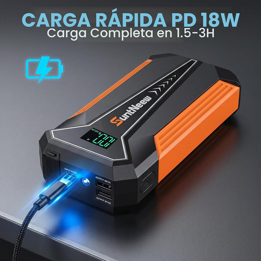 Jump Starter Power Bank de 8000 mAh (hasta 6.5 L de gasolina\/5.0 L...