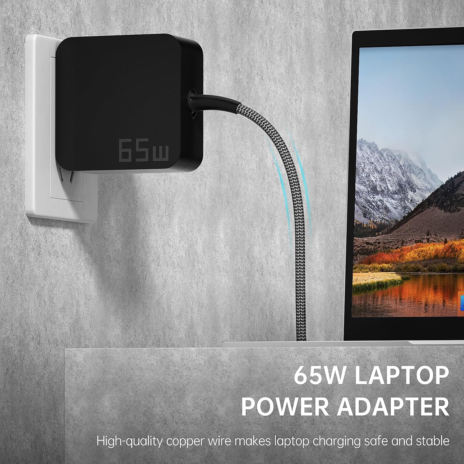 Cargador USB C para portátil de 65 W | Adaptador de corriente USB-C...