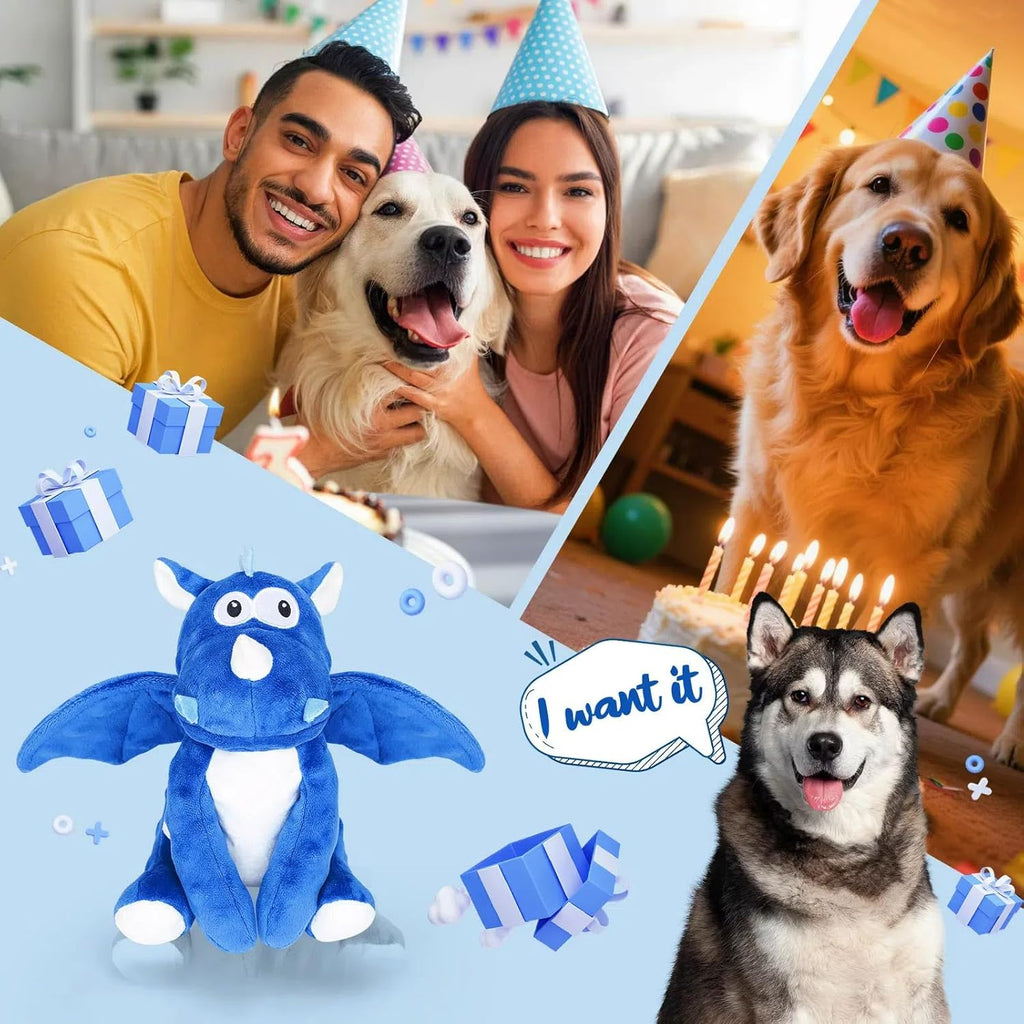 loncoldy Juguetes de peluche para perros, juguetes resistentes para...