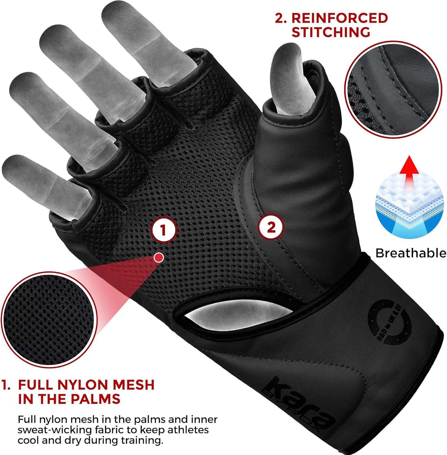 Guantes RDX MMA para Grappling y Sparring, Guantes de Artes Marcial...