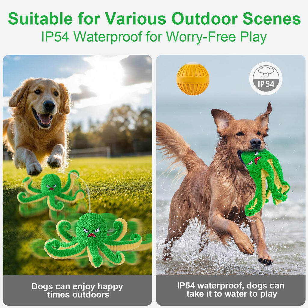 Qraxond Juguetes Interactivos para Perros Pulpo, Juguete Automático...
