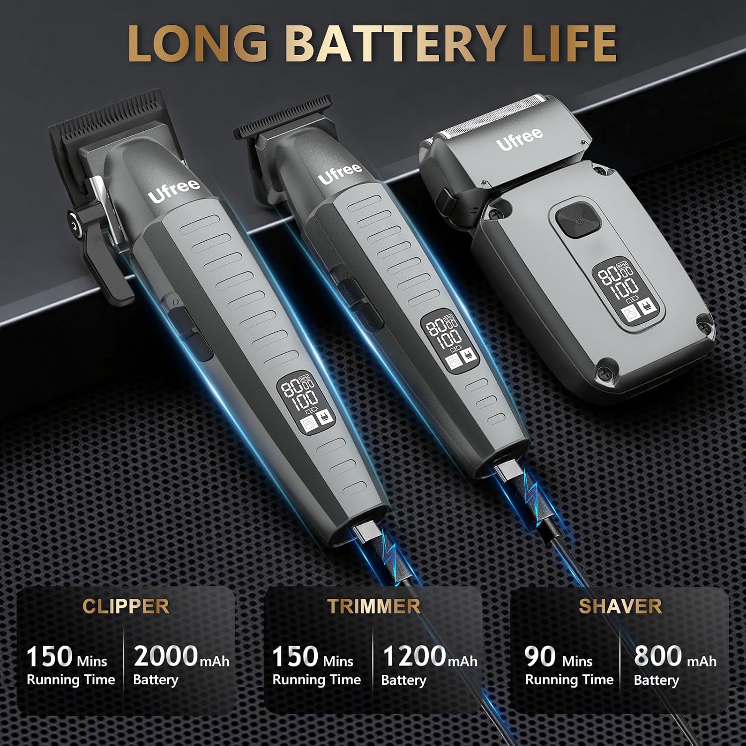 Ufree - Cortapelo para hombres profesional, recortador de barba y a...