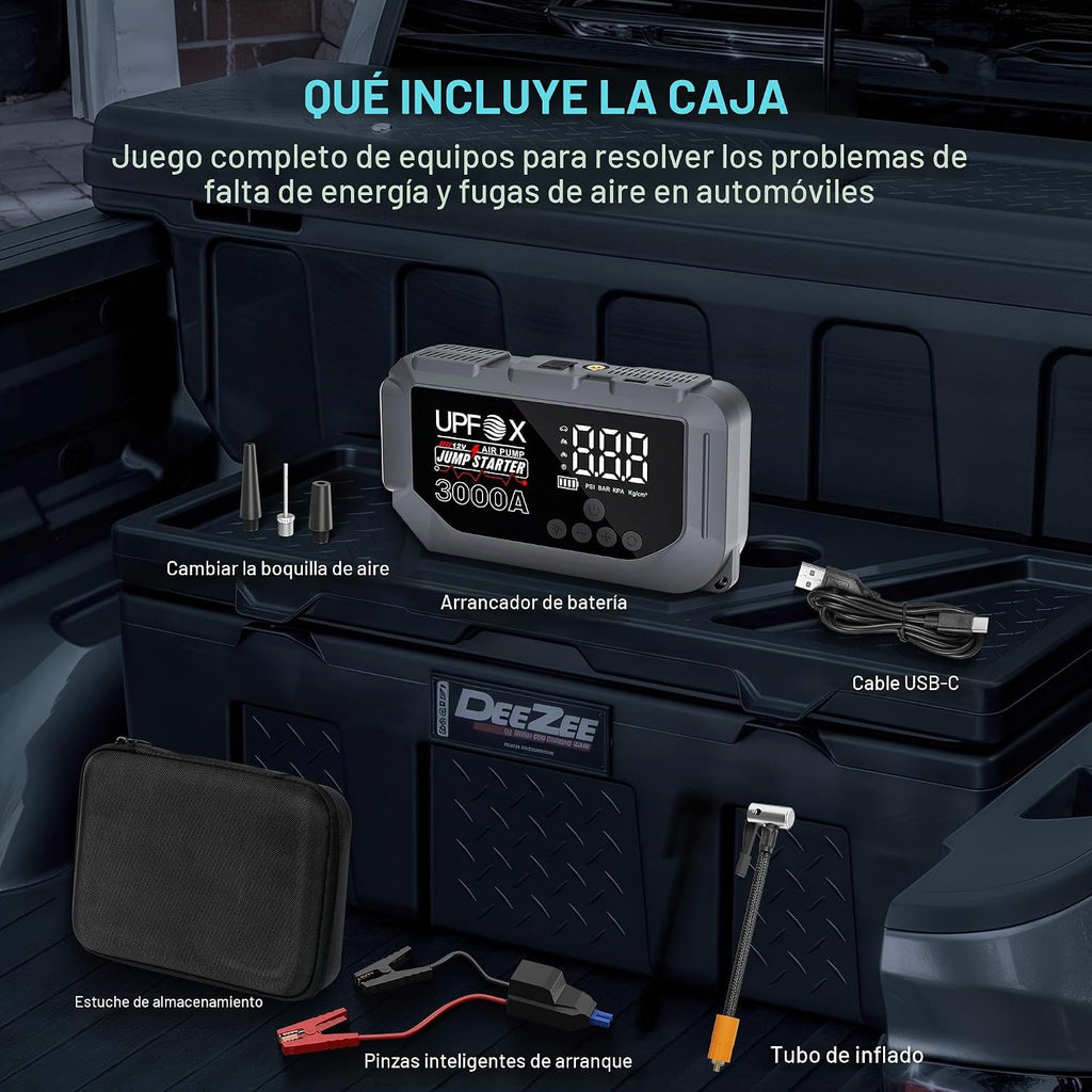 Arrancador de 3000A con compresor de aire 12V \u2013 Arrancador por...
