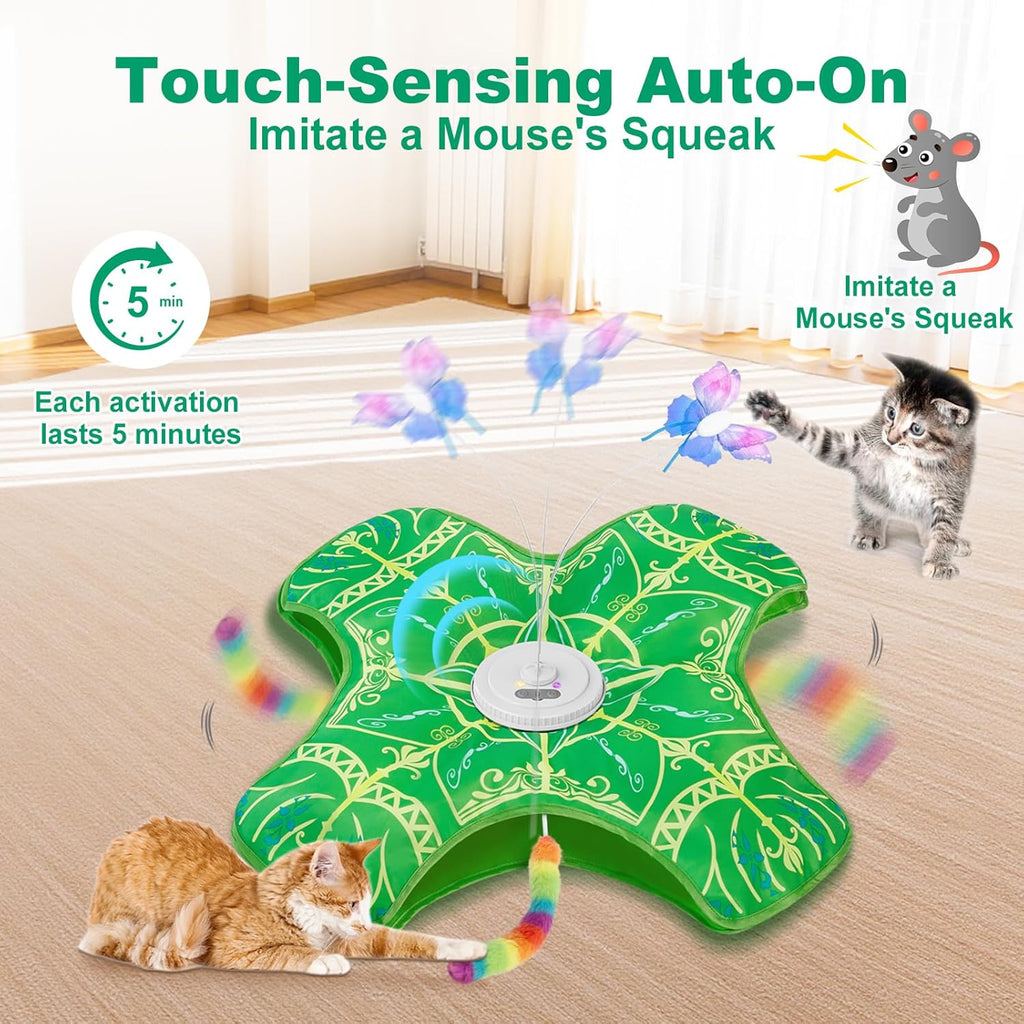 Qraxond Juguetes interactivos para gatos de interior, [Nuevamente a...