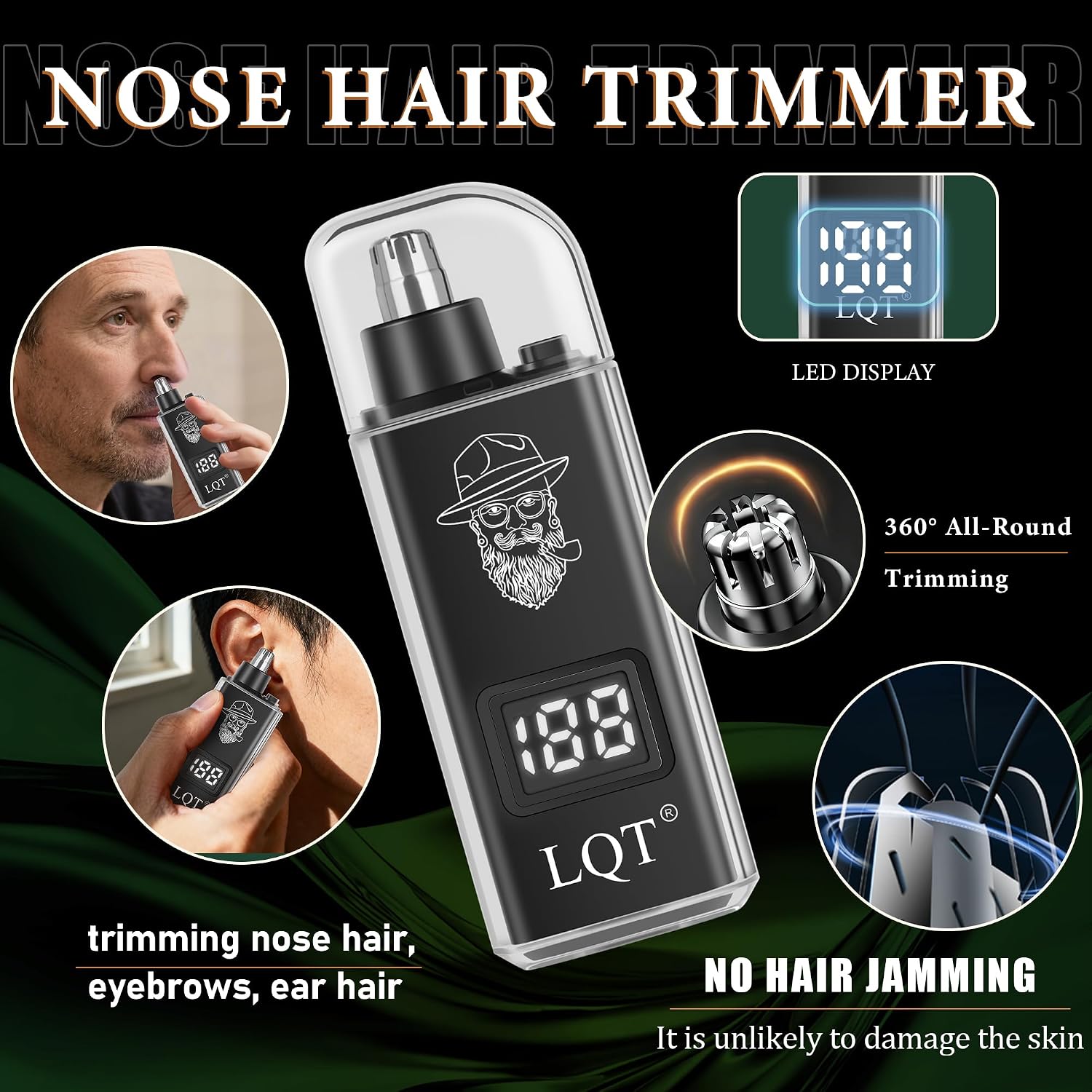 LQT Kit de peluquero profesional para hombres, cortadora de pelo in...